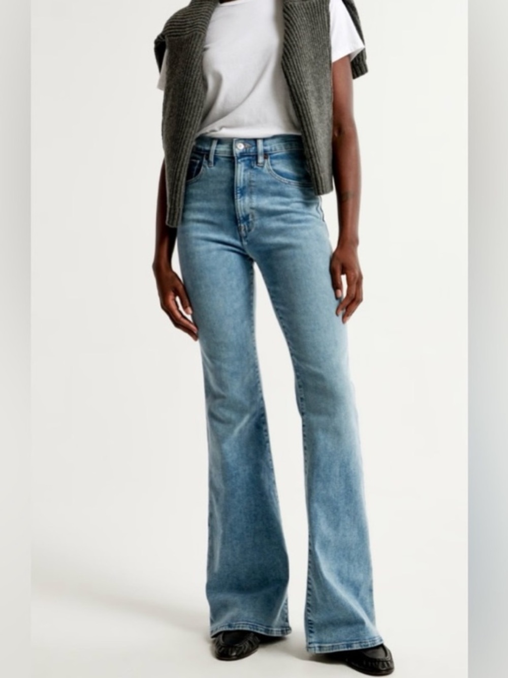 Abercrombie High Rise 70s Vintage Flare Curve Love Bootcut Jean Sz 0/25